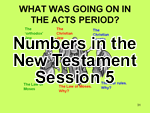 Numbers in the New Testament – Session 5